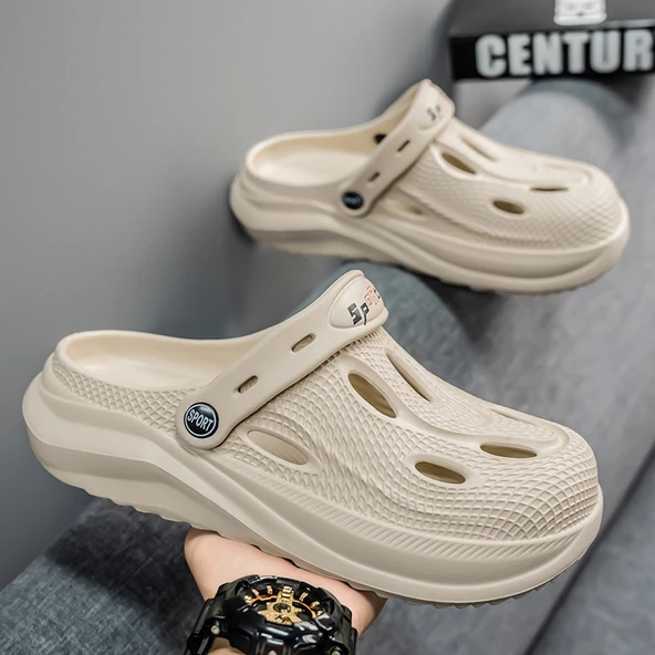Erkek Yazlık Terlik Sandalet (Haki-1)