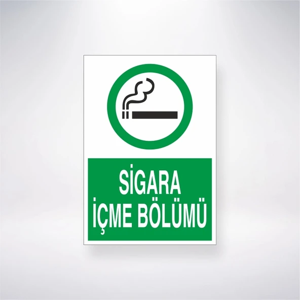 Sigara İçme Bölümü Sticker 20X28 Cm
