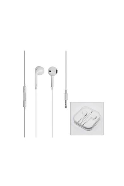 Xiaomi Redmi Note 8 Uyumlu Kablolu Kulaklık Beyaz 3,5 Mm Jack Girişli