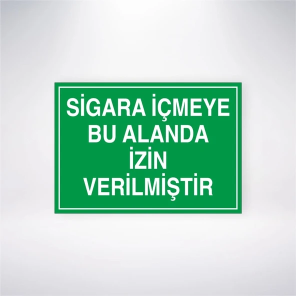 Sigara İçmeye Bu Alanda İzin Verilmiştir Sticker 20X28 Cm