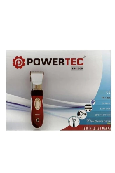 Powertec TR-1200 Çift Bataryalı Saç Kesme Makinesi