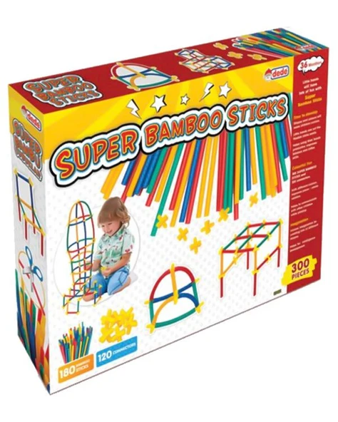Dede Oyuncak Süper Bambu Çubukları 300 Parça 03462