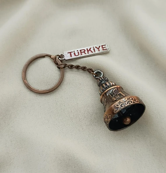 Anahtarlık Metal Zil Çan Tasarım Çanta Araba Cüzdan Süsü - Resim 3