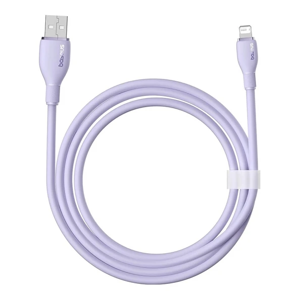 Baseus Pudding Serisi Usb To iPhone uyumlu Lightning USB iPhone Uyumlu 2.4 Amper Hızlı Şarj ve Data Aktarım Kablosu iPhone 14 , 13 ,12 11 ,x , 7 , 8 , 6 uyumlu MOR - 4
