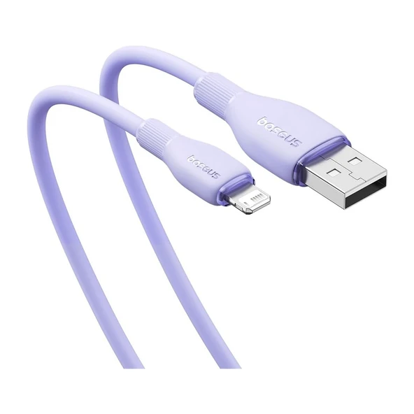 Baseus Pudding Serisi Usb To iPhone uyumlu Lightning USB iPhone Uyumlu 2.4 Amper Hızlı Şarj ve Data Aktarım Kablosu iPhone 14 , 13 ,12 11 ,x , 7 , 8 , 6 uyumlu MOR - 2