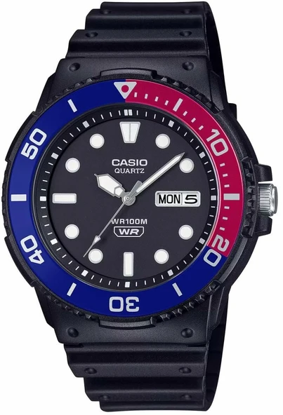 Casio MRW-230H-1E2VDF Quartz Silikon Siyah 10 ATM 45 mm Erkek Kol Saati