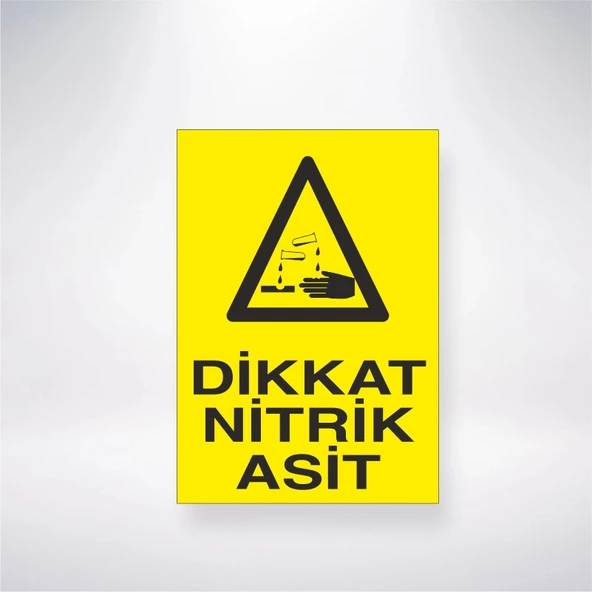 Dikkat Nitrik Asit Sticker 20X28 Cm ürün görseli 1