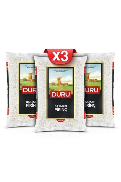 Duru Basmati Pirinç 1000 gr x 3 Adet