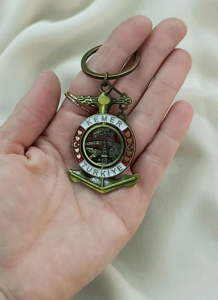 Metal Anahtarlık Ay Yıldız Kule Kalp Çanta Araba Cüzdan Süsü - Resim 2