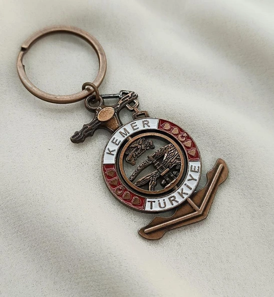 Anahtarlık Metal Ay Yıldız Kule Kalp Çanta Araba Cüzdan Süsü - Resim 3