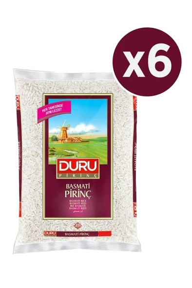Duru Basmati Pirinç 1000 gr x 6 Adet