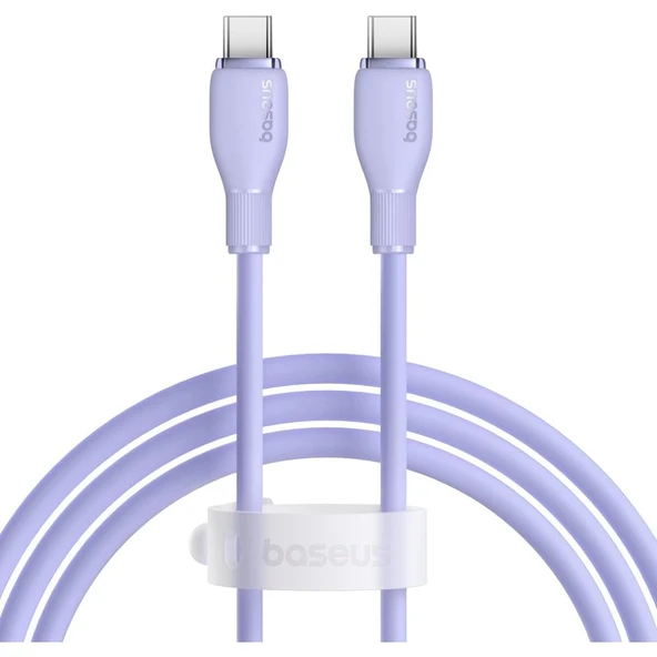 Baseus Pudding Serisi MacBook ve iPhone 15 Serileriyle Uyumlu Android Cihazlar ile Uyumlu 100W Type-C to Type-C Hızlı Şarj ve Data Aktarım Kablosu