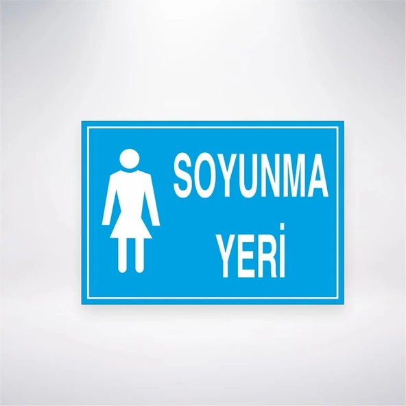 Kadın Soyunma Yeri Sticker 20X28 Cm