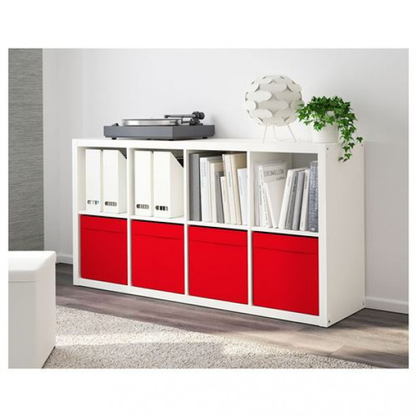 IKEA DRÖNA KIRMIZI ÇOK AMAÇLI DÜZENLEYİCİ KUTU 33x38x33 CM - 3