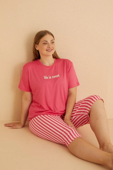 Mihra 50503-765 Kadın Büyük Beden Pijama Takımı