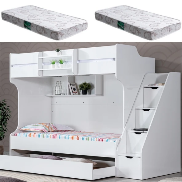 Ranza, Kardem Yavrulu Ranza - Beyaz + 2 Adet Comfort Yatak