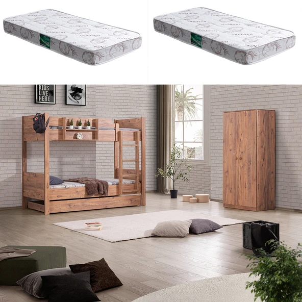 Ranza, Asya Yavrulu Ranza - Ceviz 2 Adet Comfort Yatak