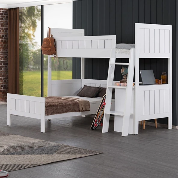 Fonksiyonel Ranza, Soft Ranza Karyola Masa 3 Kapaklı Gardırop + 2 Adet Comfort yatak - 2
