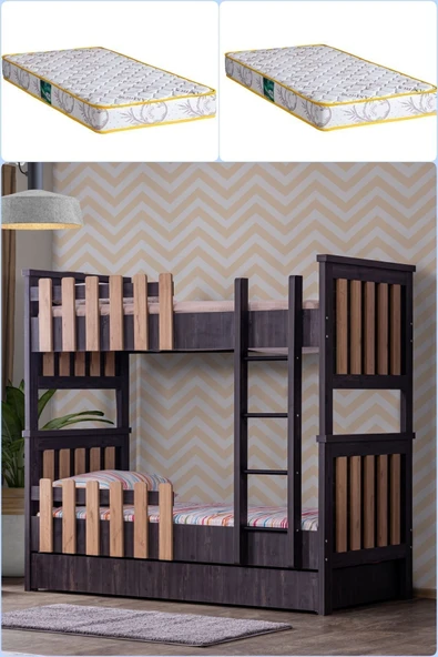 Ranza, Black Ayrılabilir Ranza 2 Adet Comfort Yatak