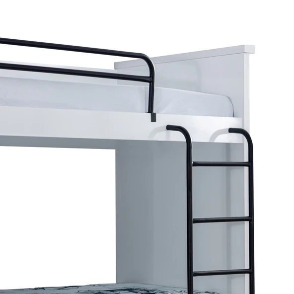 Ranza, Konteyner Çekmeceli Ranza - Beyaz 2 Adet Comfort Yatak - 7