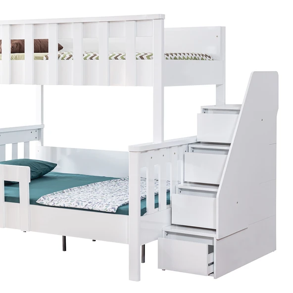 Mdf Profil Ranza, Deluxe Ayrılabilir Ranza - Beyaz + 2 Adet Comfort Yatak - 5
