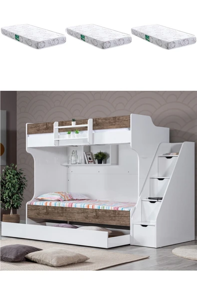 Ranza, Kardem Yavrulu Ranza - Ceviz + 3 Adet Comfort Yatak