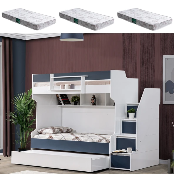 Ranza, Cesur Yavrulu Ranza - Mavi 3 Adet Comfort Yatak
