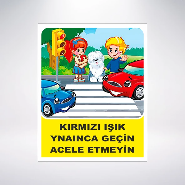 Kırmızı Işık Yanınca Geçin Sticker 20X28 Cm ürün görseli 1