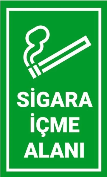 Sigara İçme Alanı Sticker 20X28 Cm