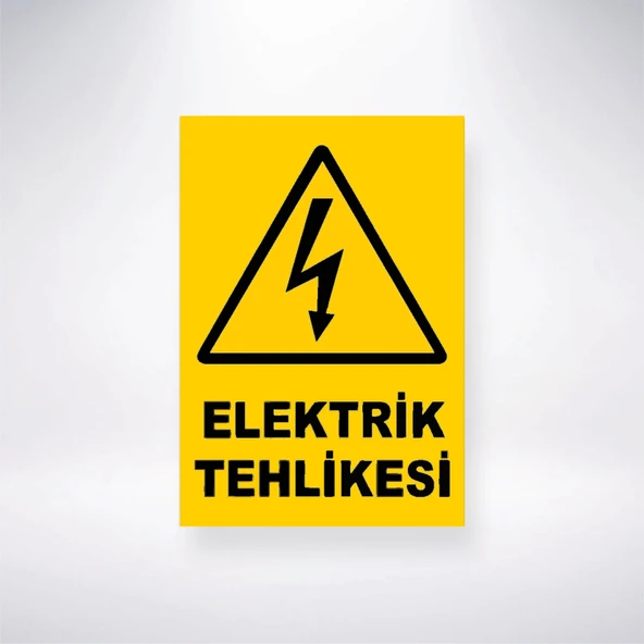 Elektrik Tehlikesi Sticker 20X28 Cm