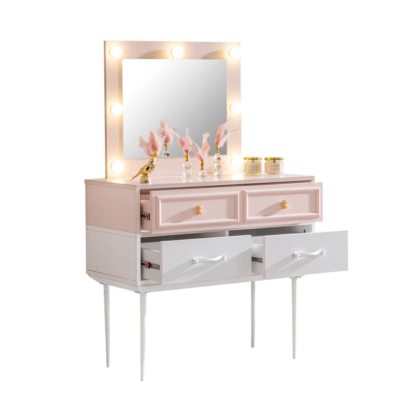 Rosa Genç Odası - 3 Kapılı Dolap, Karyola, Komodin, Masa, Şifonyer, Kitaplık - 2