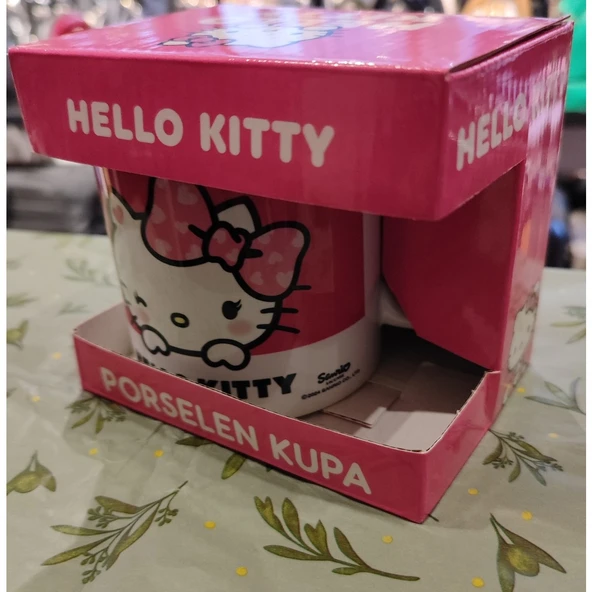 Hello Kitty Figürlü Porselen Kupa Bardak