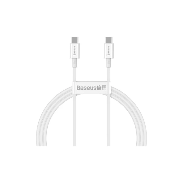 Baseus Superior 100W 100 cm Pd Type-C Şarj Kablosu Beyaz