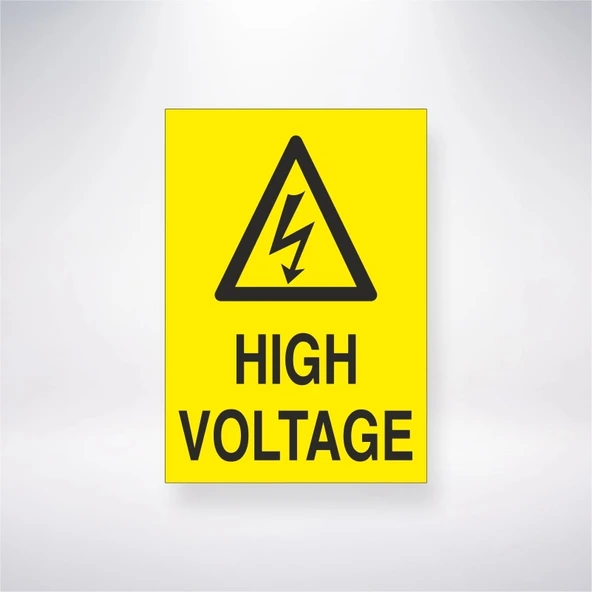 High Voltage Sticker 20X28 Cm