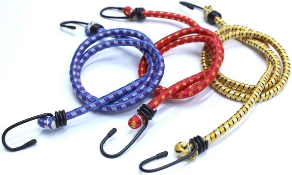 Bisiklet - Motosiklet - Otomobil - Atv Bagaj Lastiği 3LÜ Paket 10MM X 80 CM