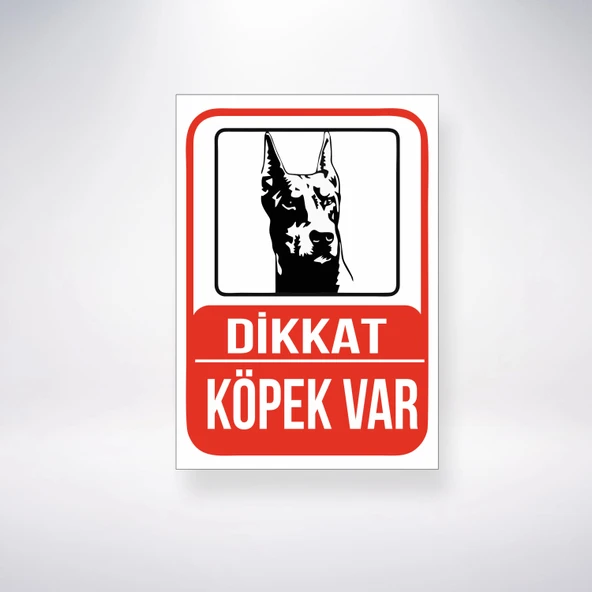 Dikkat Köpek Var Sticker 20X28 Cm ürün görseli 1