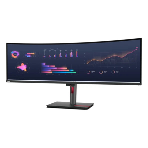 Lenovo ThinkVision P49w-30 63DBRAT1TK 49" 60Hz 4Ms HDMI+DP+USB-C+RJ45 HDR UW-DQHD IPS Pivot Curved Vesa Monitör - 3