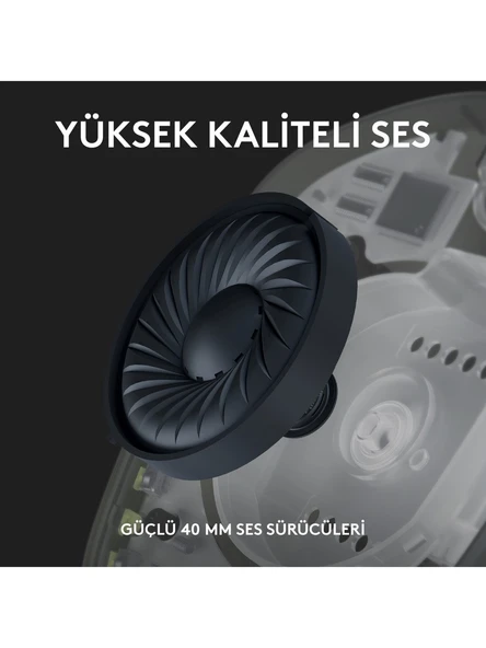 Logitech G G435 LIGHTSPEED Kablosuz Oyuncu Kulaklığı - Siyah - 4