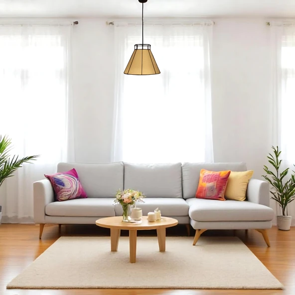 Harit Hasır Sarı Sarkıt Avize - 2