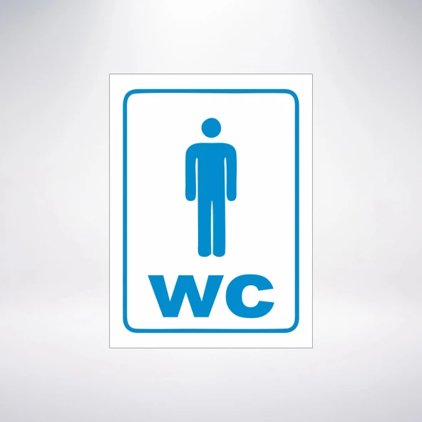 Wc Erkek Sticker 20X28 Cm
