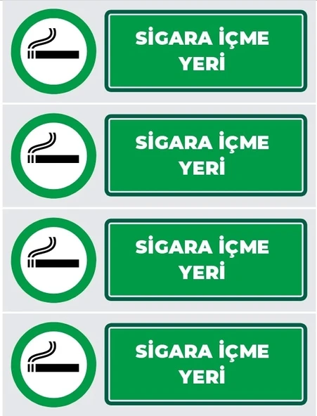 Sigara İçme Yeri Sticker 20X28 Cm