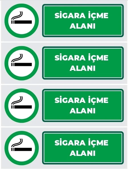 Sigara İçme Alanı Sticker 20X28 Cm