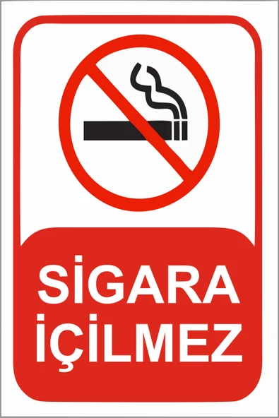 Sigara İçilmez Sticker 20X28 Cm