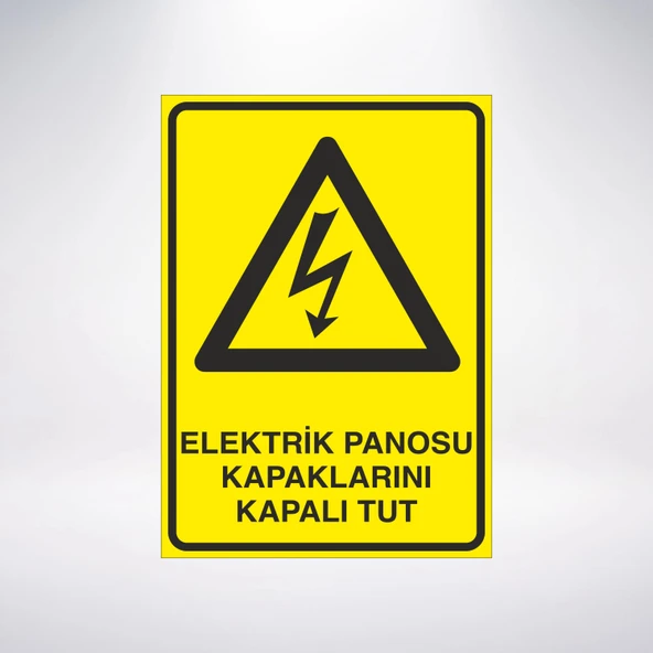 Elektrik Panosu Kapaklarını Kapalı Tut Sticker 20X28 Cm