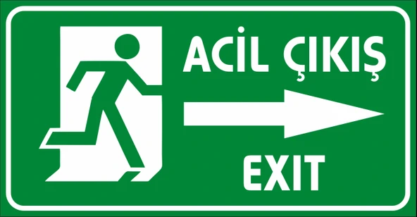 Acil Çıkış Sticker 20X28 Cm