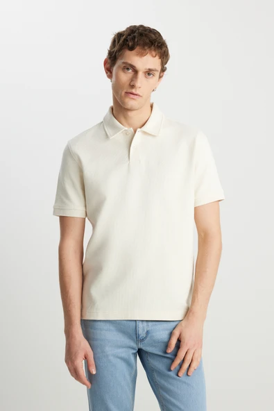 Wrangler Minimalist Polo Yaka Kısa Kol Erkek T-Shirt - Günlük Stil