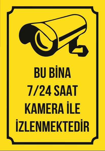 Bu Bina Kamera ile İzlenmektedir Sticker 20X28 Cm
