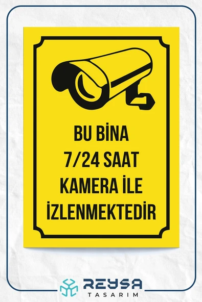 Bu Bina Kamera ile İzlenmektedir Sticker 20X28 Cm
