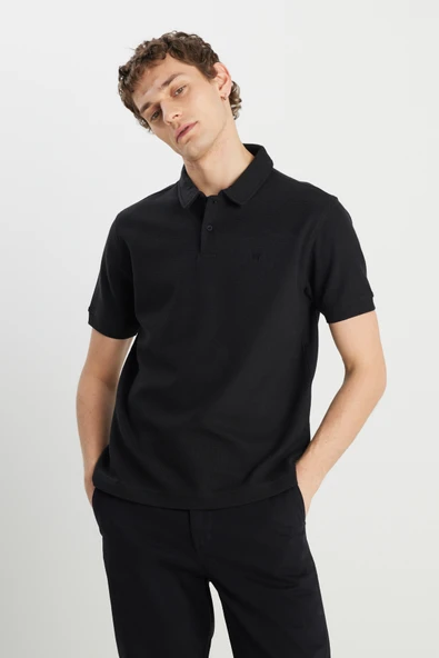 Wrangler Erkek Minimalist Polo Yaka Kısa Kol T-Shirt - Günlük Stil