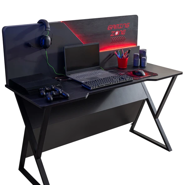 Bilgisayar Masası, Gamer Oyuncu Odası, Ledli Çalışma Masası - Resim 2